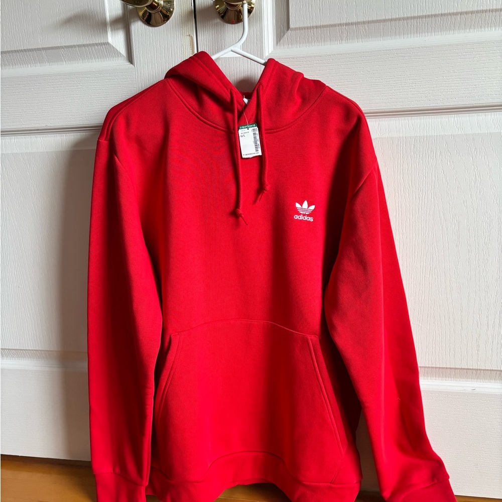 adidas Men's Red Hoodie Sweater